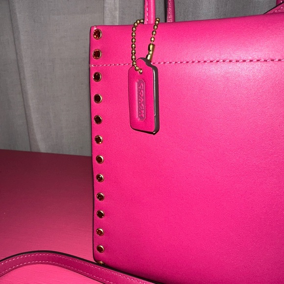 COACH Mini Cashin Tote With Crystal Rivets - Picture 3 of 12